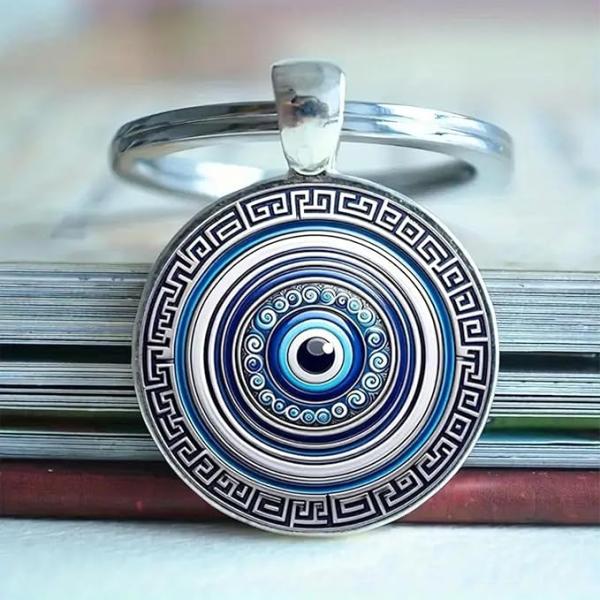 Turkish Evil Eye Keychain – Blue Nazar Keychain for Positive Energy